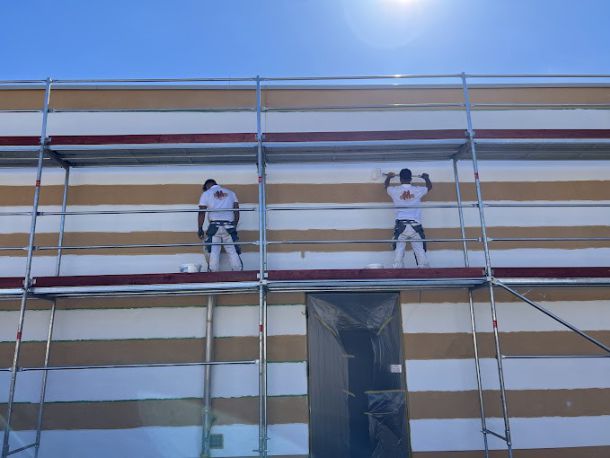 fassade streichen mit geruestaufbau hohenhamlen peine